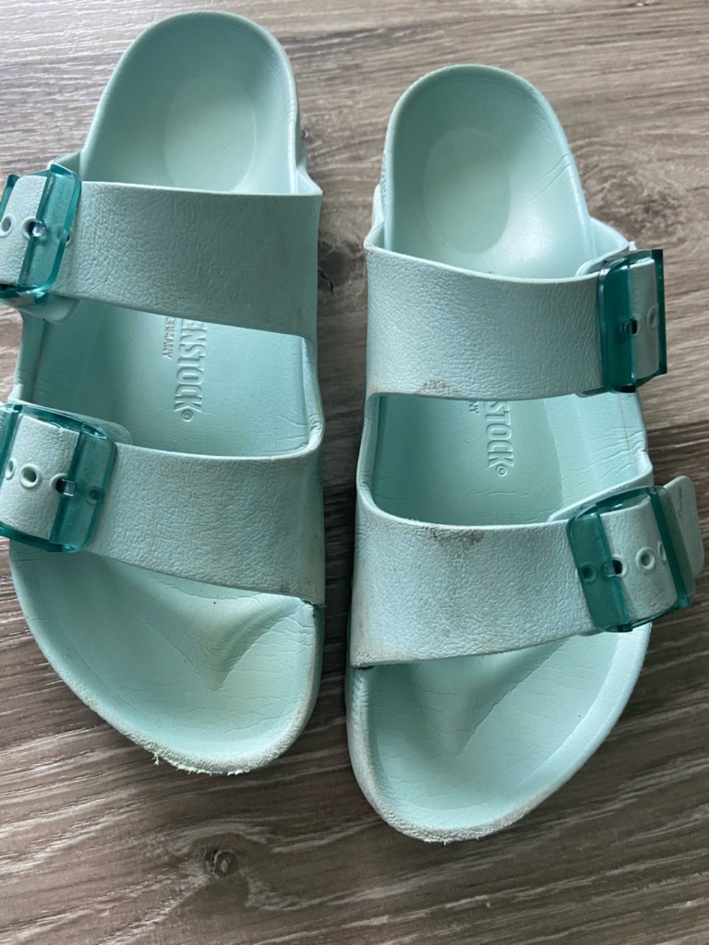 Birkenstock Mint Green Slip-On Sandals